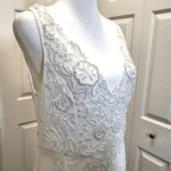 Lulus White Beaded Sequin Mermaid Maxi Dress - Picture 10 of 14